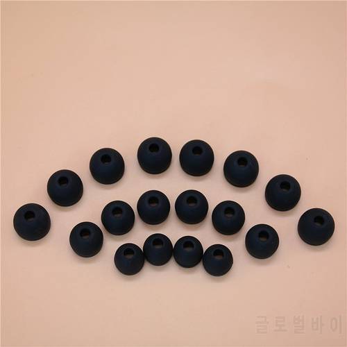 20pcs Black 6mm soft Silicone In-Ear Earphone covers Earbud Tips Ear buds eartips Ear pads cushion for headphone Earphones