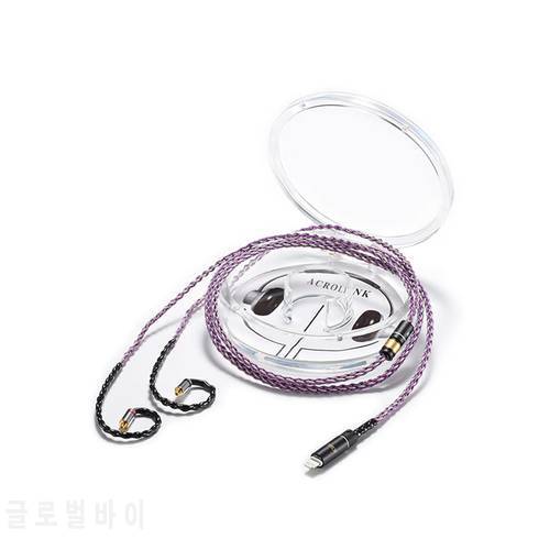 OKCSC 2.5mm Balance Plug Upgrade Cable Earphone Cables MMCX Connection 3.5mm/4.4mm Lightning Pcocc and Single Crystal Silver