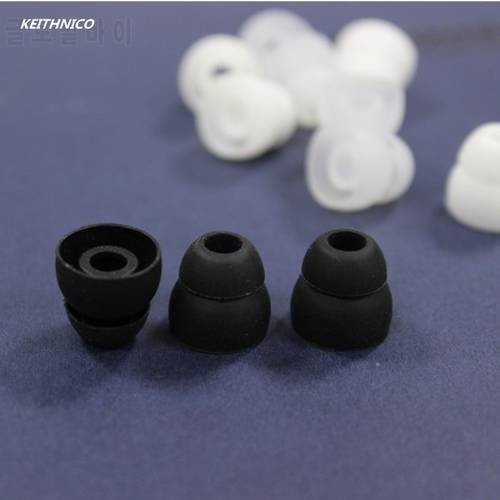 8 Pcs Silicone Earbud Tips, Double Flange Ear plug Eartips Replacement Ear Buds Ear Gels for In-ear Earphone Accessories