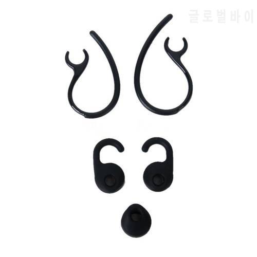 1 Set of Black Ear Hook Ear Bud Gels Set Eartips for Jabra EASYGO EASYCALL CLEAR TALK Bluetooth Headset