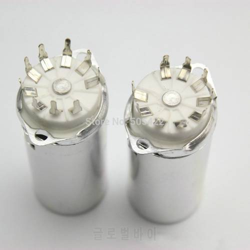 4PCS/LOT Generic 9 pin PCB tube socket with Aluminum shield For 12AX7,12AU7,12AT7 6922