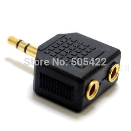 Gold Plated 3.5mm Stereo Male Earphone Y Splitter Adapter Headphones AUX 1 Jack to 2 Female