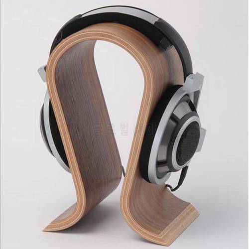 VODOOL Wooden U Shape Headphone Stand Classic Walnut Headphones Holder Headset Hanger Bracket Home Office Studio Bedroom Using