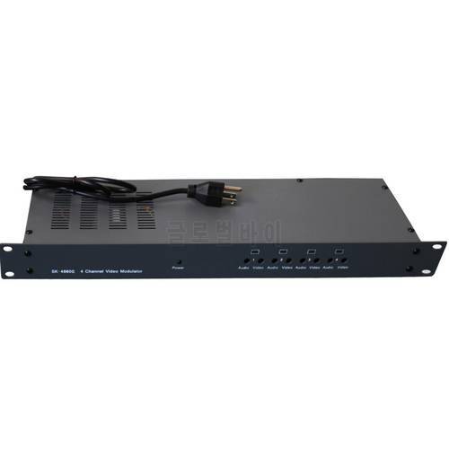 av to rf Modulator 4 in1out 4 Ways CATV modulator Adjacent Frequency tv match set top box output RF signal for hotel SK-4860G