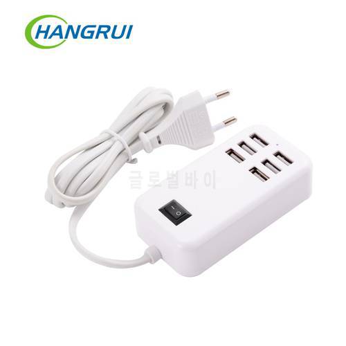 EU USB plug home travel charger wall powder adapter smart usb socket hub outlet multi-connection socket for xiaomi for iphone
