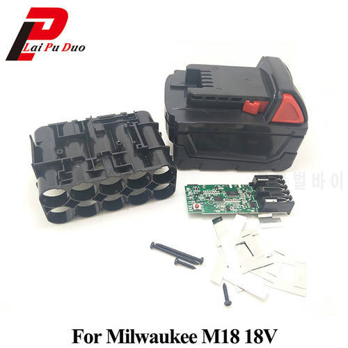 M18B Li-ion Battery Plastic Case Charging Protection Circuit Board For Milwaukee 18V M18 48-11-1815 3Ah 4Ah 5Ah PCB Board Shell