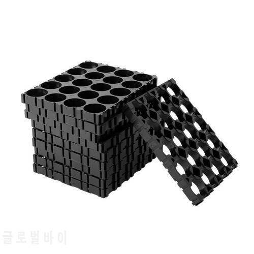 1 Set 10Pcs 18650 Battery 4x5 Cell Spacer Radiating Shell Pack Plastic Heat Holder Black
