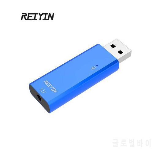 Reiyin USB DAC Toslink Optical Audio Converter PC Game 192khz 24bit HIFI Music Portable Adapter With MIC