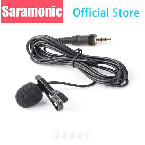 Saramonic SR-UM10-M1 Lavalier Condenser Microphone Locking 1/8″ (3.5mm) TRS Male for Wireless Microphone System Youtube Blogger