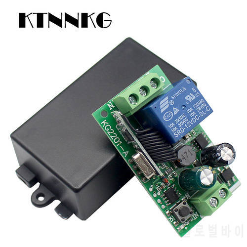KTNNKG AC 85V 110V 220V 433Mhz Universal Wireless Remote Control Switch 1CH Relay Receiver Module for RF 433 Mhz Remote Controls