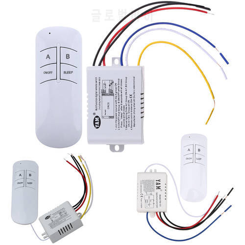 1 Set 1/2/3 Ways LED Ceiling Panel Lamps Bulbs Digital RF Remote Controller Switch Receiver 220V Wireless Receiver Transmitter