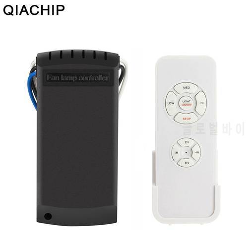 QIACHIP Universal Ceiling Fan Light Lamp Timing Speed Controller Switch Wireless Remote Control Kit Transmitter And Receiver