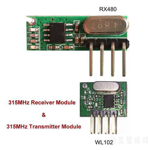 QIACHIP 315mhz RF Transmitter and Receiver Superheterodyne UHF ASK Remote Control Module Kit Smart Low Power For Arduino/ARM/MCU