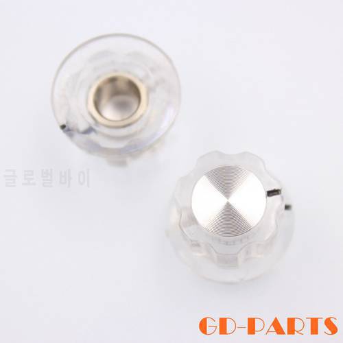 20x12mm Transparent ABS Plastic Fluted Skirt Pointer Knob For JAZZ BASS Guitar AMP Effect Pedal stomp box 1/4