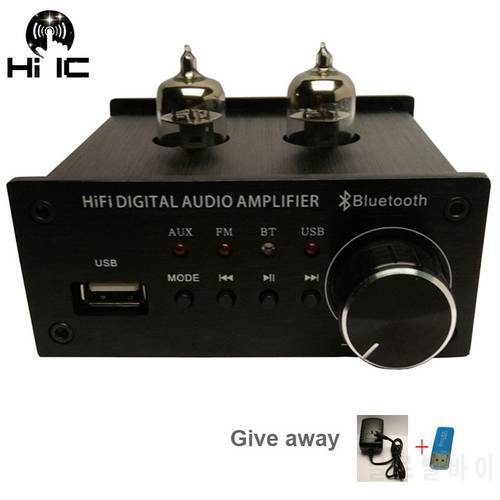 HiFi Bluetooth 5.0 6A2 5654 6K4 Valve Vacuum Tube Preamp Bass Preamplifier Stereo Audio Headphone Amplifier USB DAC APTX