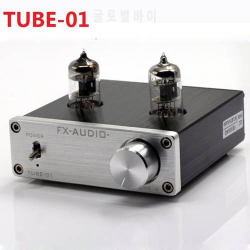 2020 FX-AUDIO TUBE-01(6J1) TUBE-03(6K4) HiFi 2.0 Portable Tuning Tube Pre Amplifier DAC Digital Audio Decoder DC12V/1A Adapter