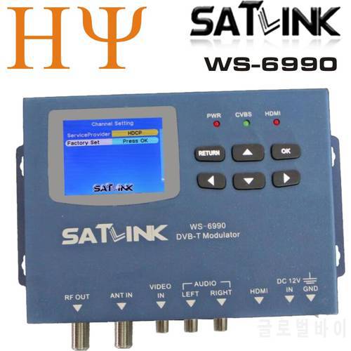 Satlink WS-6990 HD, AV input single-channel DVB-T Modulator Compact and wall mountable