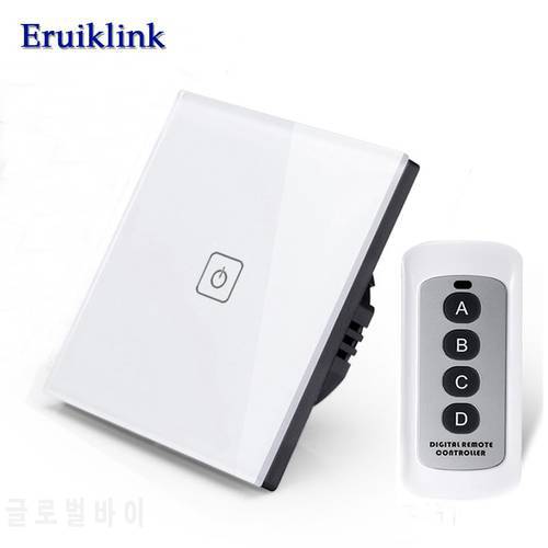 EU Smart Touch Light Switch,1Gang Wireless Remote Wall Light Touch Screen Switch Wifi Control Via Broadlink Geeklink Smart Home