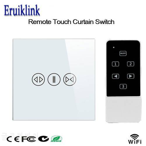 Smart Home Wireless Electric Curtain Switch Glass Panel 433mhz RF Remote Wall Switch Wifi Control Via Broadlink Rm Pro /Geeklink