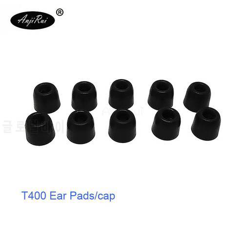 10 pcs/5 pair. ANJIRUI T500 black (L M S) 4.9mm Caliber Ear Pads/cap memory foam eartips for in ear Headphones tips Sponge