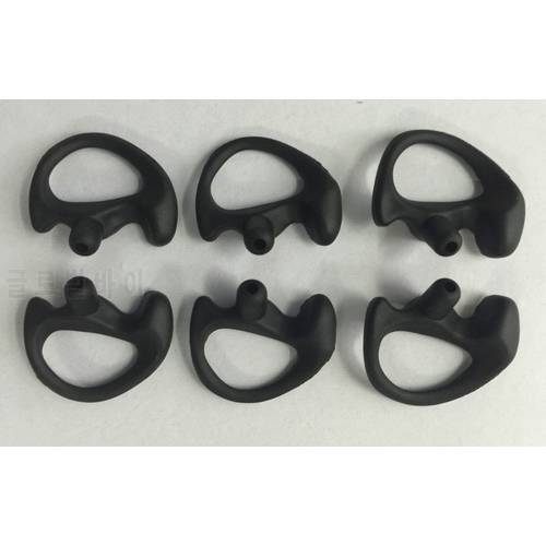 100 pairs Silicone earloop Earbud Ear Mold Flesh Gel Open Police Acoustic Tube For Two-way 2-Way Radio Earpiece Earphone