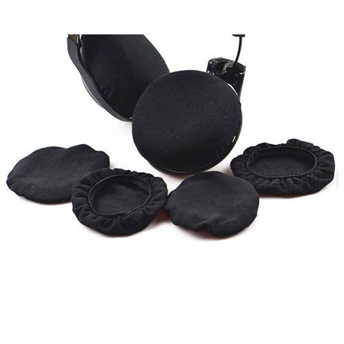 2 Pair of Black Headphones Covers Stretch Sweat Absorption Ear Covers for Most 80mm-110mm Around Ear Headphone Headset Earphones