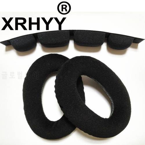 XRHYY Replacement Inside Tone Tuning Foam Velvet Earpad With Headband Set for Sennheiser HD545 HD565 HD580 HD600 HD650 Headphone
