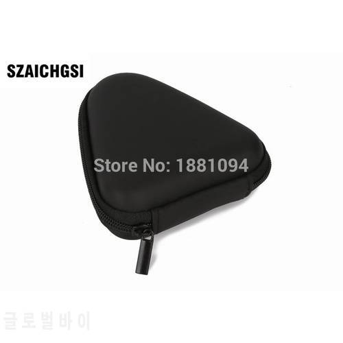 SZAICHGSI Pocket Carrying triangle Case Earphone Headphone SD Card Bag Holder Storage black color