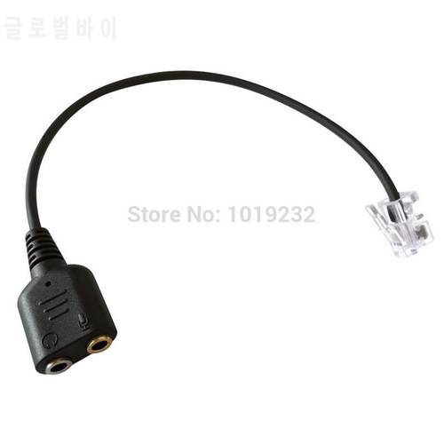 Free Shipping Headset Buddy Adapter: PC Headset to ONLY CISCO IP Phones Adaptor - Dual 3.5mm to RJ9,2x3.5mm to RJ9 plug