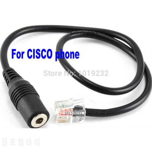 Mobile phone 3.5mm Jack to RJ9/RJ10 Headset to Cisco Office Phone Adapter Cable smart phone to CISCO RJ9/RJ10 adapter