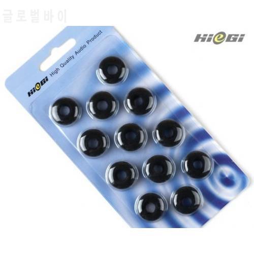 HG High Quality Black Donut Foam Cushions for Earphones Earbuds (6 pairs)