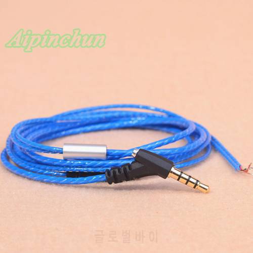 Aipinchun 3.5mm CTIA 4-Pole Jack DIY Earphone Audio Cable With Mic Repair Replacement Headphone OFC Wire Cord AA0238