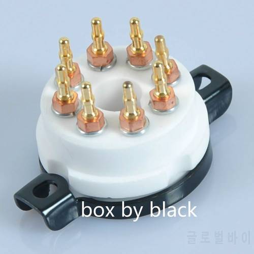 10pcs Brass 8 Pin Octal Ceramic Tube socket for KT88 EL34 GZ34 6V6 6550 350B Gold Plated