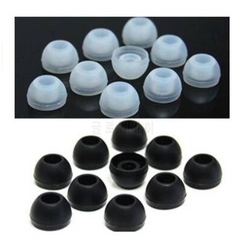 5 Pairs Medium Black and Clear Silicone Replacement Ear Buds Tips for Audio-Technica Sony Ultimate Ears Sharp Sennheiser