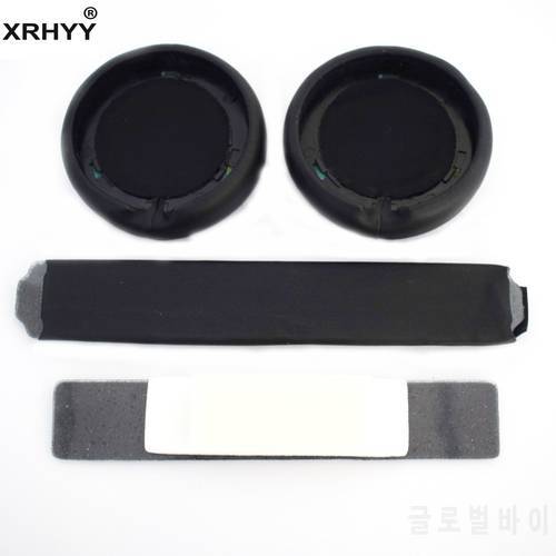 XRHYY Black Headphones Replacement Headband Ear Pad Earpads Cushion Set For Beats by Dr. Dre Pro Detox Headphones