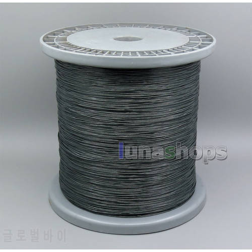 10m 7 Wires Earphone Silver Plated Foil PU Dark Blue Skin Insulating Layer Bulk Cable For DIY Custom LN005616