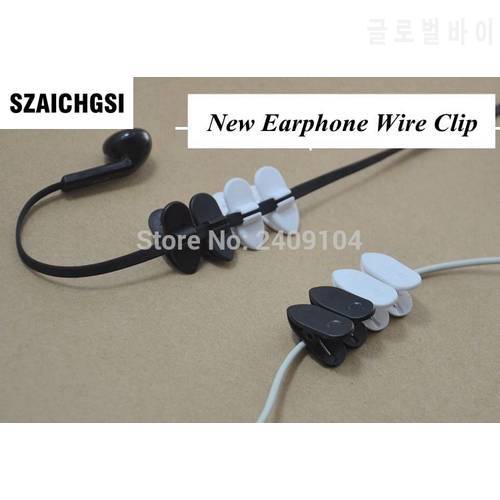 SZAICHGSI Headphone Headset Earphones Cell Phone Cable Cord Wire Clip Holder for iphone 8 7 6 earphone wholesale 5000pcs