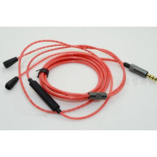 Replacement OFC Upgrade Audio Cable Cord with Remote Control Mic for Sennheiser IE8 , IE80, IE8i Earphones (Red)
