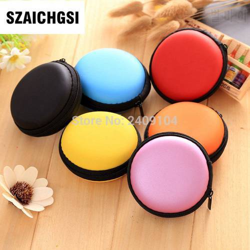 SZAICHGSI colorful Pocket Carrying Case Earphone Headphone SD Card Bag Holder Storage wholesale 100pcs/lot