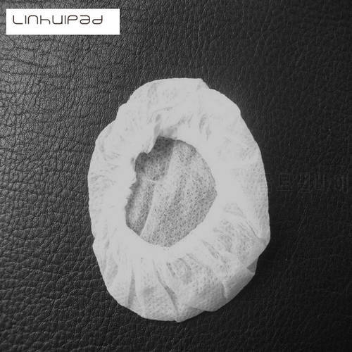 Linhuipad 12-13cm White Non Woven Disposable Sanitary Headphone Cover 100pcs/lot free shipping
