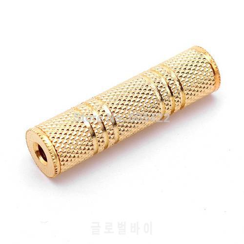 Metal Gold 3.5mm Female to 3.5 mm Female F/F Stereo Audio Adapter Coupler Jack Adaptor Connectors