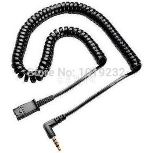 Headset QD Quick Disconnect cable with single 3.5mm plug for smartphones mobile phones ,laptop etc