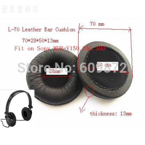 Linhuipad MDR V150 headphone Leather Ear Earpads Cushions 70mm diameter4 pcs /lot for Sony MDR-V150 V250 V300 ATH-SJ3 ATH-SJ5