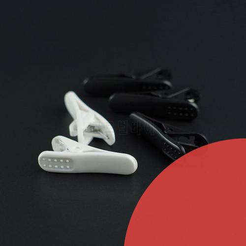 15pcs Clamps for headphones headset clamp Collar Clip for headphone cable clips for earphone replacement MP3 MP4 Black white