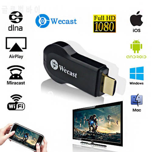 Wecast C2+ Wireless WiFi Display TV Dongle HD-MI Streaming Media Player Airplay Mirroring Miracast DLNA for Android/IOS/Windows