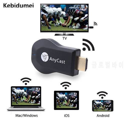 Kebidumei Wireless WiFi Display TV Dongle Receiver HDMI-compatible TV Stick M2 for Airplay for Android Miracast for Phone PC