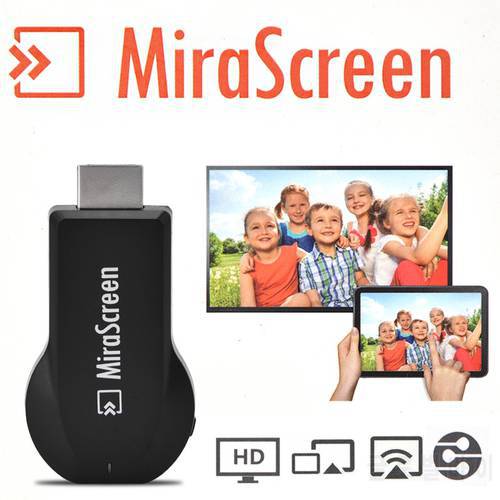 128M Mirascreen 1080P HD WiFi Wireless Receiver TV Stick Dongle Audio Video Displayer For Apple Android TV Streamer Youtube