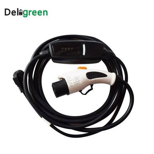 EVSE Car charger 16A J1772 120V to 240VAC With 10M UL Calbe Frech connector for C-zero Clearance Sales Duosida