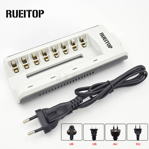 VerveGuud 8 Slots LED Indicator Smart Battery Charger For NI-MH NI-CD AA AAA Rechargeable Batteries