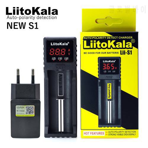 Liitokala LiiS1 Lii402 Lii202 Lii100 18650 Charger 1.2V 3.7V 3.2V AA/AAA 26650 NiMH li-ion battery Smart Charger 5V 1A EU plug